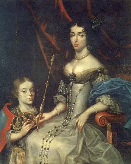 Daniel Schultz the Younger Portrait of Maria Kazimiera with her son Jakub Ludwik